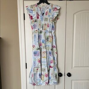 crown & ivy Multicolor Patterned Maxi Dress